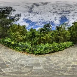 Platform on cloudy day