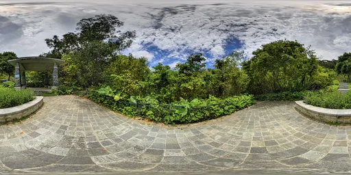Platform on cloudy day