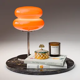 Decorative Set With Table Lamp