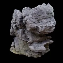 Mushroom lime rock PBR Photogrammetry