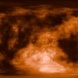 Orange Nebula in Deep Space