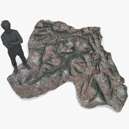 "Lowpoly beech forest ground with photogrammetry scan baked roots. Albedo, normal, and roughness textures included. Perfect for Blender 3D environment elements."