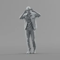Lowpoly Male Walking