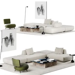 Modern Minimalism Living Room Set 1