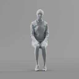 Lowpoly Female Sitting