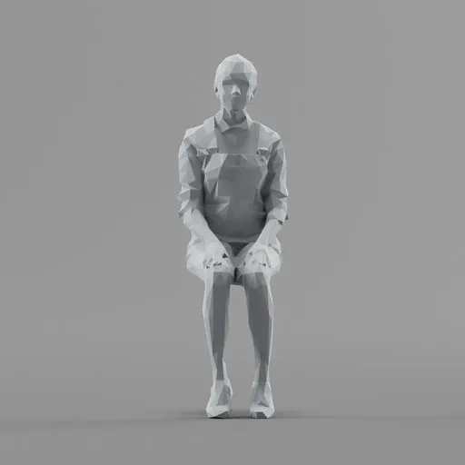 Lowpoly Female Sitting