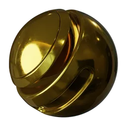 AR3DMat PBR Shiny Gold