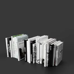 "Get a collection of 25 unique 3D book models in various sizes, featuring textures and designs inspired by literature. Compatible with Blender 3D software. Perfect for adding a touch of sophistication to any 3D project. "