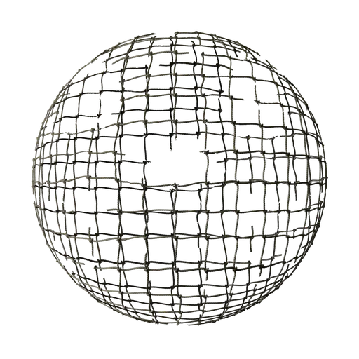 Realistic damaged rope net texture, PBR material for 3D Blender, ideal for nautical scenes in games and simulations.