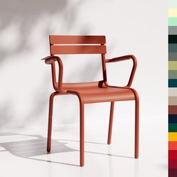 "Discover the Fermob Luxembourg outdoor armchair, a modern reinterpretation of a timeless classic. From the Earthy color scheme to the posable PVC frame, this 3D model in Blender is sure to impress. Check out the Fermob color chart to customize it to your liking."