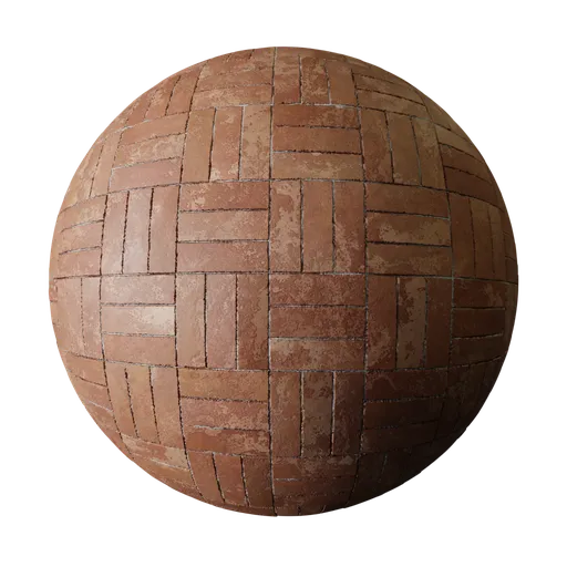 Basket Weave Brick Floor
