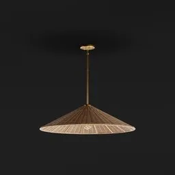 Wicker Cone Pendant Light