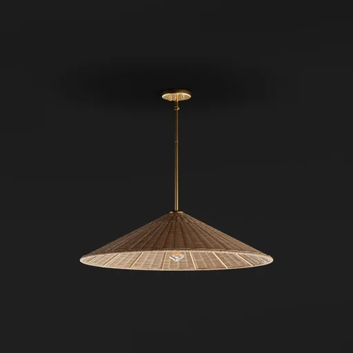 Wicker Cone Pendant Light