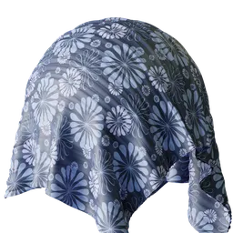 Curtain decor blue fabric