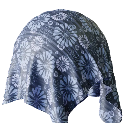 Curtain decor blue fabric
