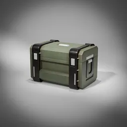 Industrial green metal box