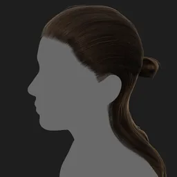 Female Slicked-Back Half Bun Hairstyle