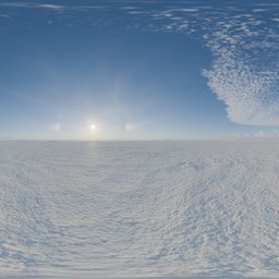 Snowscape Low Sun with Sun-Dogs Skydome