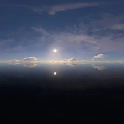 Clouds, sea, water, light