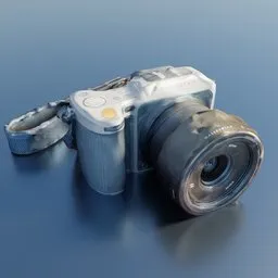 Hasselblad Camera Low Poly Scan