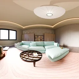 Warm Living Room Interior HDRI