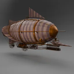 Vintage Steampunk Dirigible Airship