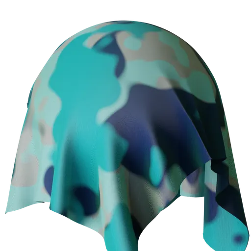Blue Camouflage Fabrics