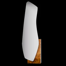 Detailed 3D model of a stylized standing mirror, ideal for Blender artists in interior design.