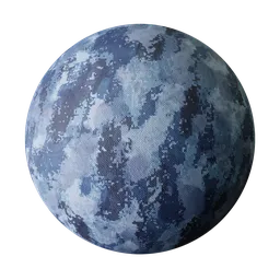 Camouflage Blue Fabric