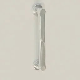 Realistic 3D model of a sleek modern door pull handle, compatible with Blender.