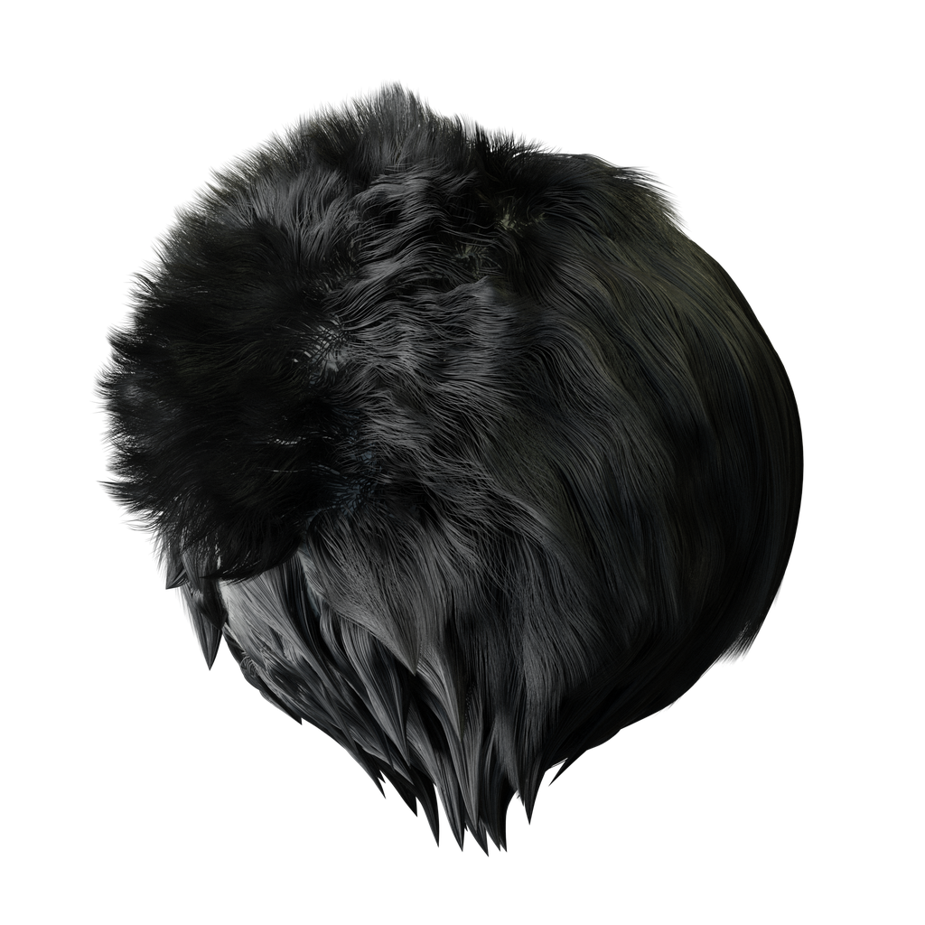 BlenderKit | Download the FREE Black Hair material