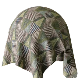 Geometric Green Chenille