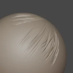 3D model with sculpted fabric folds effect using a specialized digital brush for Blender modeling