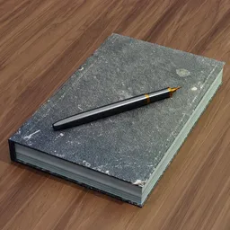 Old book with a pen