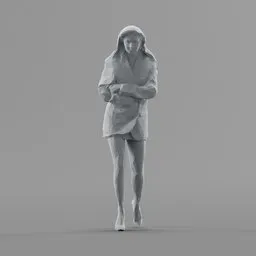 Lowpoly Female Walking
