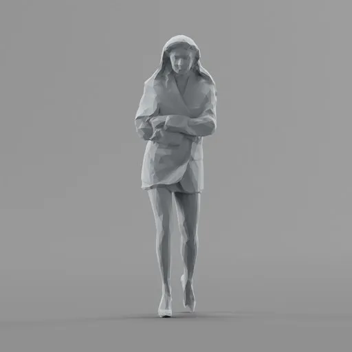 Lowpoly Female Walking