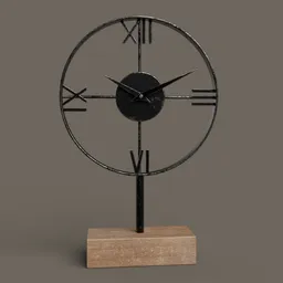 Decorative table clock on a stand