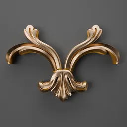 Detailed classic 3D ornament for enhancing modeling projects, compatible with Blender 3D.