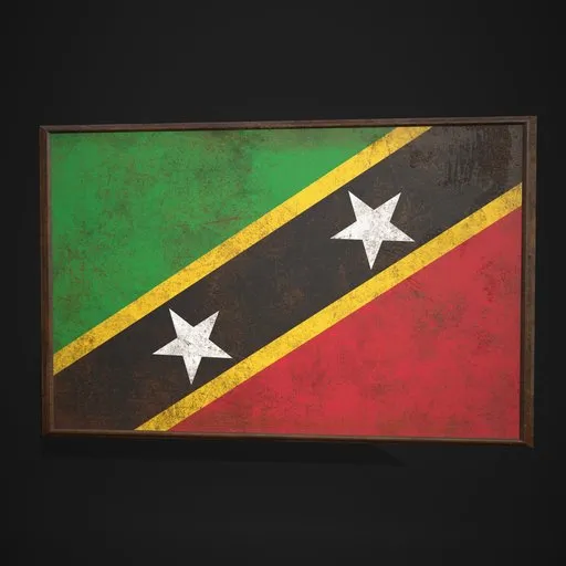 Saint Kitts and Nevis Flag Picture Frame