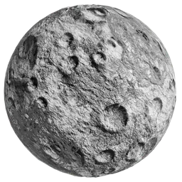 4K PBR lunar surface material for Blender, realistic moon terrain with detailed rugged textures.