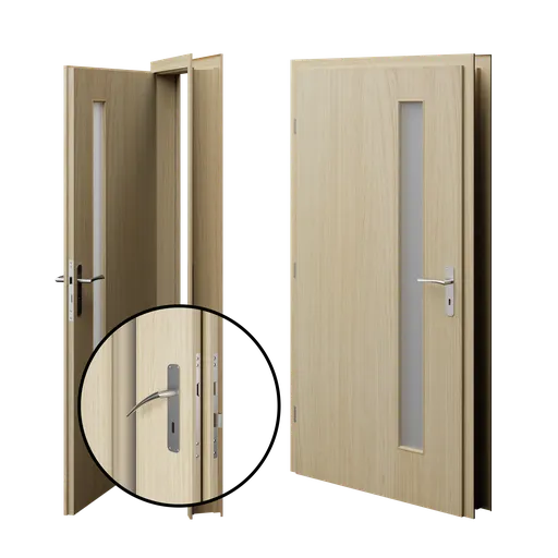 Interior doors with glass