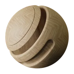 High-resolution 4K PBR Wood Parquet material for 3D rendering in Blender and other 3D applications.