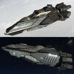 Scifi Battleship Dauntless