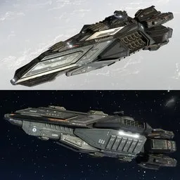 Scifi Battleship Dauntless