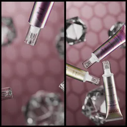 cosmetics cream trio diamond theme mockup