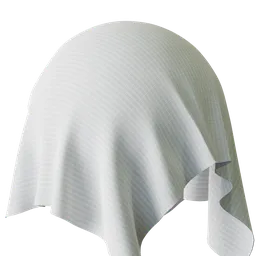 White Ribbed Fabric
