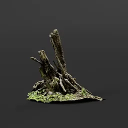 Stump rotten and broken