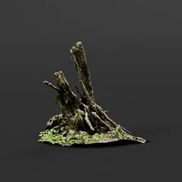 Stump rotten and broken