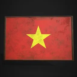 Vietnam Flag Picture Frame