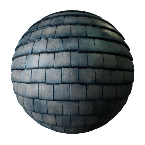 Slate Roof Tiles Dirty Blue Edgewear